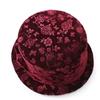 Fleece Lined Velvet Cap Thickened Winter Cap Classic Style Print Hat  Daily Walk