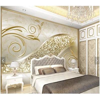 Style européen 3D papier peint Mural doré perle murale Bar salon chambre fond décor à la maison papier peint