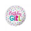 Unique Party Birthday Girl Confetti Foil Balloon