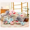 Cartoon Plush Dolphin Toy Sofa Cushion Children Marine Animal Doll Home Decor