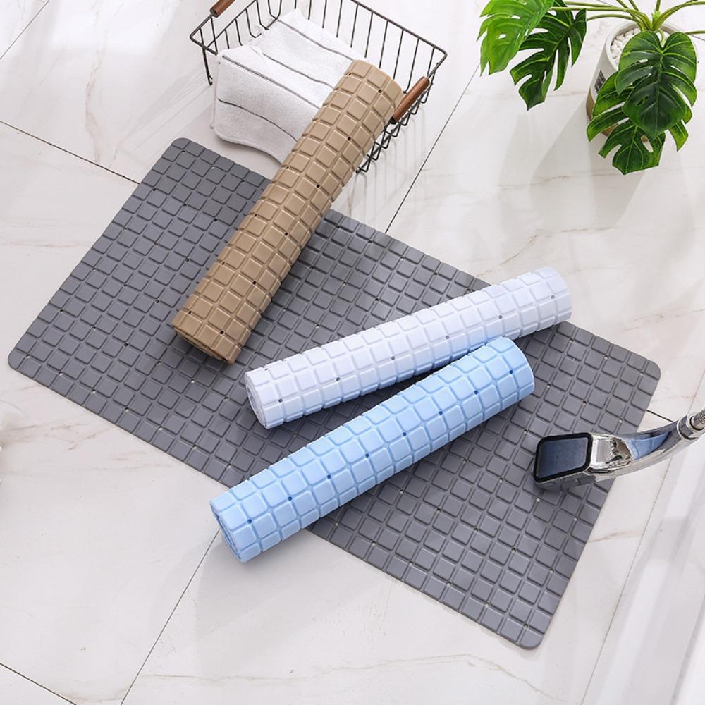 Grid Texture Bathroom Pad with Suction Pad Bathtub Mat Bathroom Rug Pedal Pad  Toilet