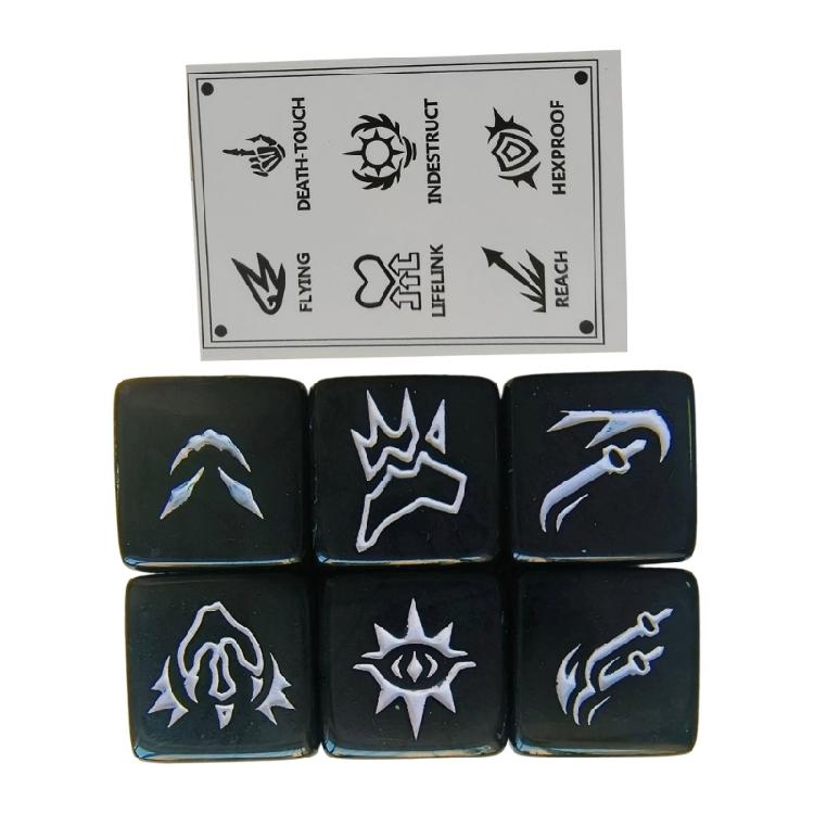 Acrylic Keyword Pattern Dices Round Corner Dices Mult Sided Table Game Dices Math Counting Teaching Tool Enduring