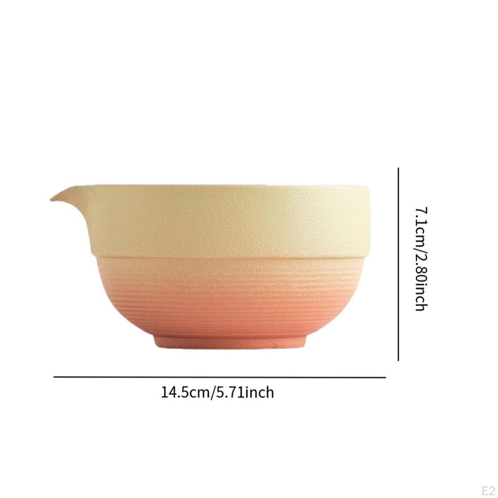 Porcelain Bowl for Matcha Preparation, Spouted Mixing Cup Tea Ceremony