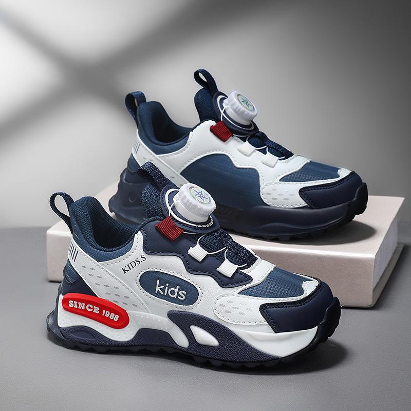 2025 Kids' Waterproof Fleece-Lined Running Shoes: Lightweight, Warm Cotton, Leather Surface for Boys & Girls