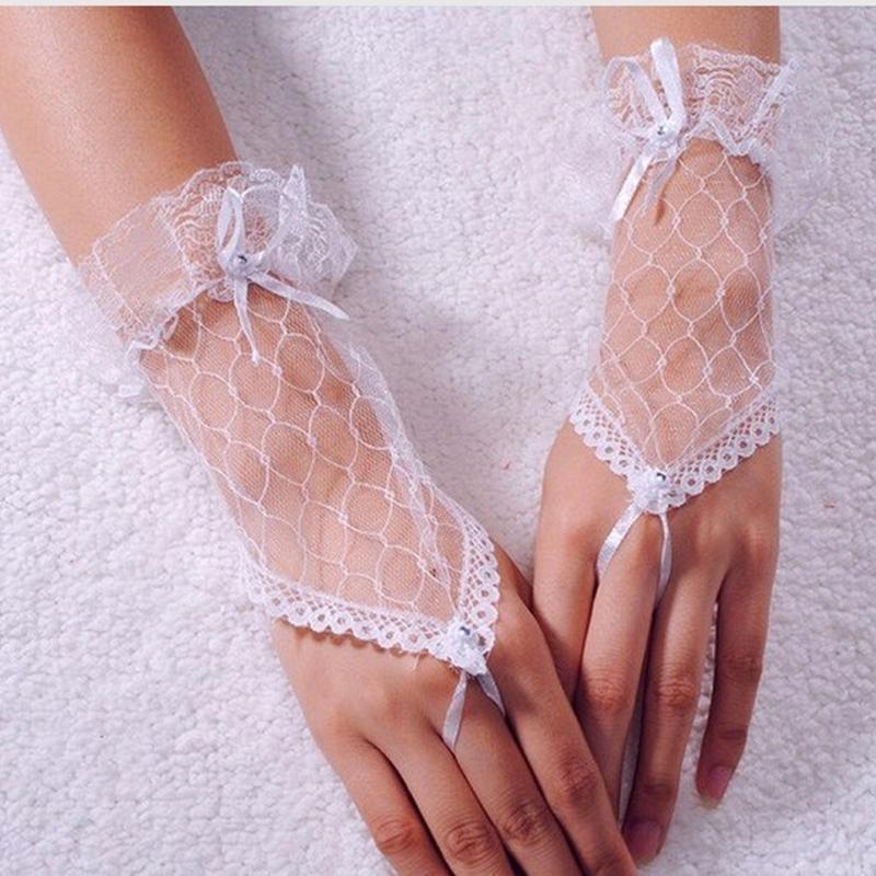 1pair Elegant Transparentes Lace Gloves Thin Short Gloves Party Dancing Mittens for Event and Everyday Fashion