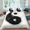 3D Yin Yang Koning Koningin Dekbedovertrek Mandala Boheemse Beddengoedset Retro Lotus Tai Chi Bagua Dekbed Zacht Chinoiserie Dekbedovertrek