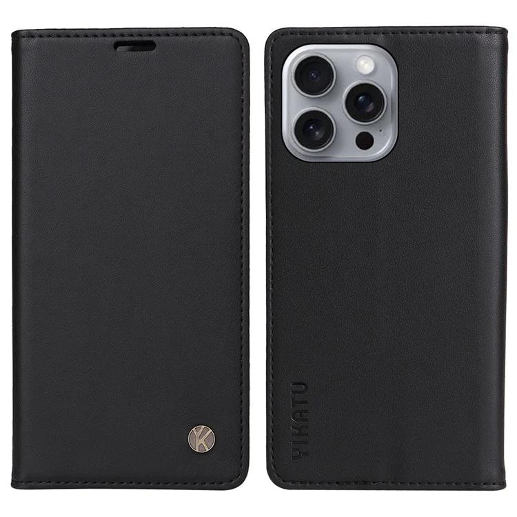 

YIKATU YK-001 для iPhone 16 Pro Max чехол-подставка из искусственной кожи чехол-кошелек для телефона