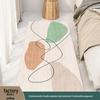 Simple Ins-Style Striped Bedside Carpet for Bedroom or Living Room