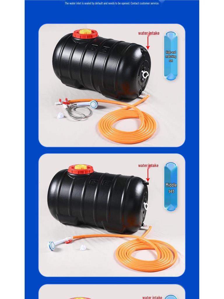 Rectangular Solar Water Tank: Black Household Bathtub & Summer Storage, Thickened Plastic for Heating Water.