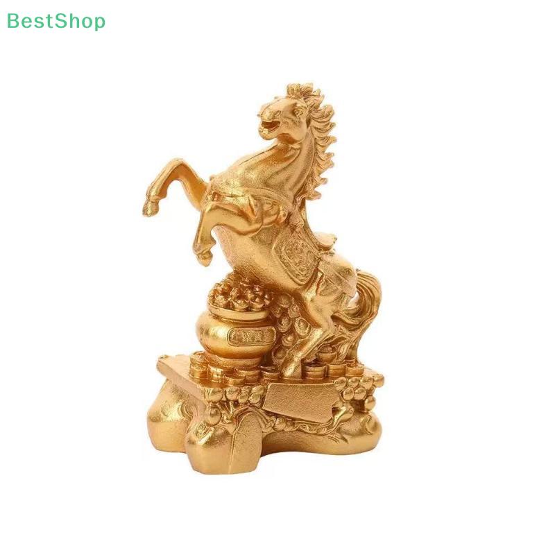 Brass Zodiac Horse Statue Home Office Desktop Ornaments