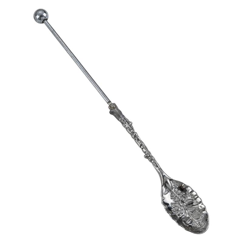 Beaded Coffee Spoon For Dessert And Beverage Long Handle Metal Spoon For Deep Cups DIY Art Design Kitchen Tool