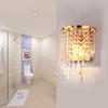 Wall Elegant Crystal Sconce With Led Light For Home Bedroom And Living Space