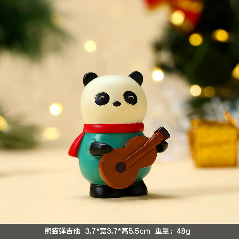 Creativity Mini Christmas, Old Man, Sleigh, Tree, Snowman, Animal, Cute Handmade Ornaments, Resin Decoration Decorative Gifts