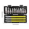 13-Piece Colored Carving Knife Set: Precision Tools for Paper, Journal, and Eraser Carving