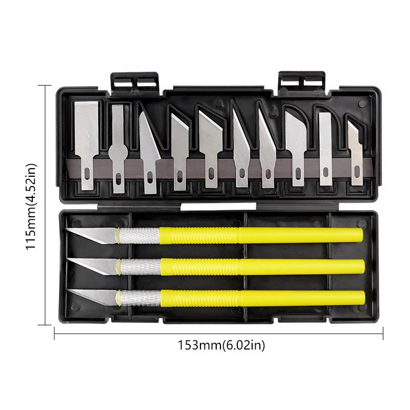 13-Piece Colored Carving Knife Set: Precision Tools for Paper, Journal, and Eraser Carving