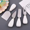 Ceramic Handle Stainless Steel Cheese Knife Creative Butter Knives Slicer Cheese Cake Spatula Fork Graters Kitchen Baking Tools