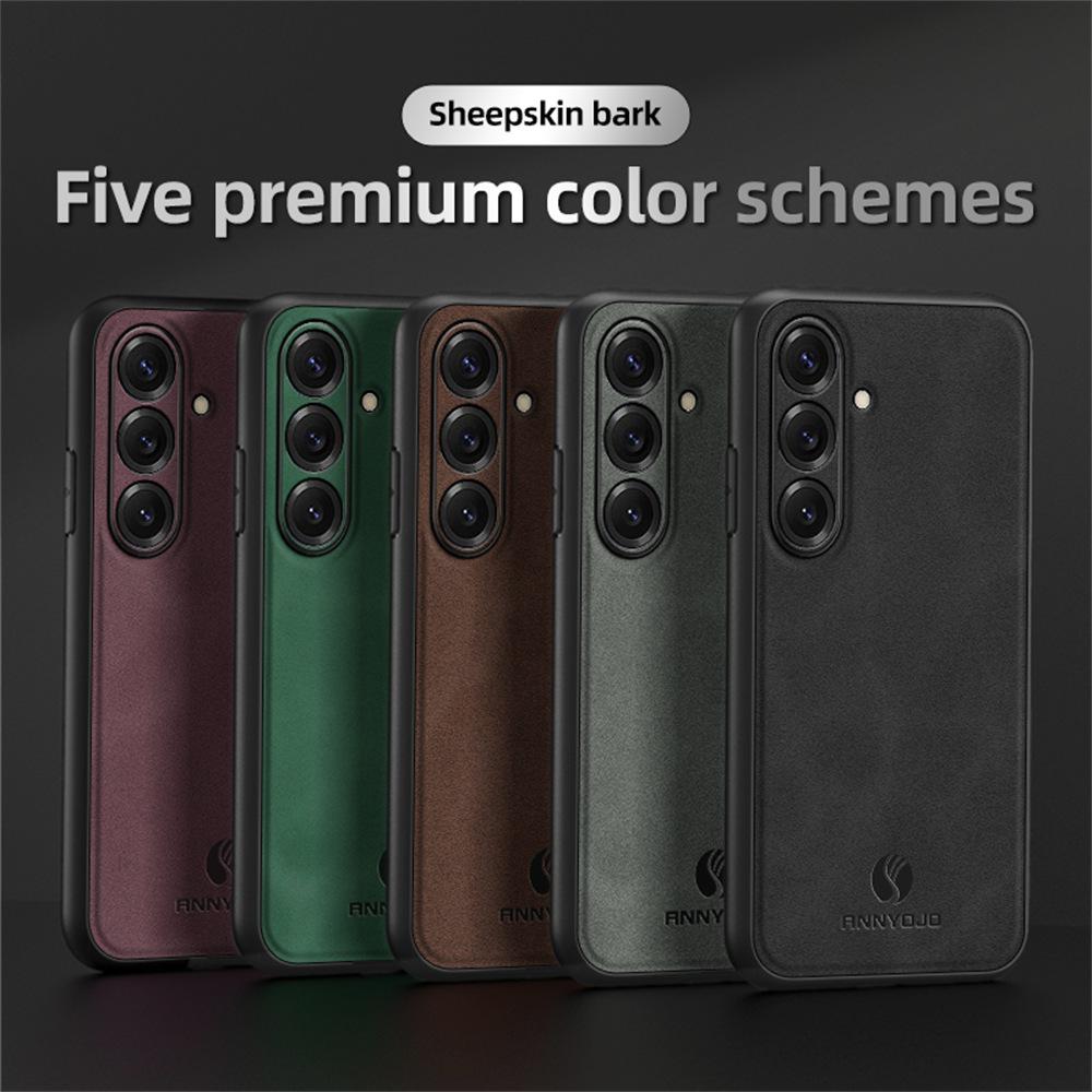 ANNYOJO For Samsung Galaxy S26+ Case PU Leather + PC + TPU Anti Drop Phone Back Cover