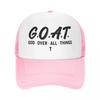 Gorra de Béisbol Personalizada GOAT Dios Sobre Todas las Cosas Unisex para Mujer Transpirable Gorra de Camionero Gorras Deportivas Snapback
