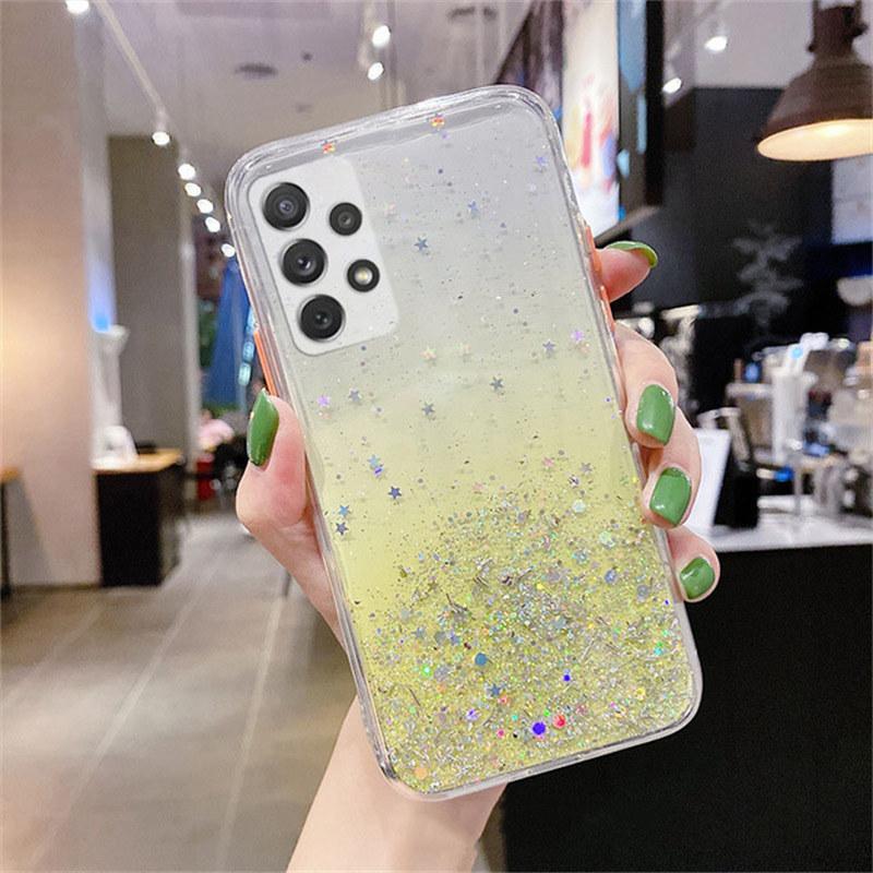 Full Lens Protection Case for Samsung Galaxy S22 Plus S21 S23 Ultra S20 FE Sequins Bling Glitter Cover
