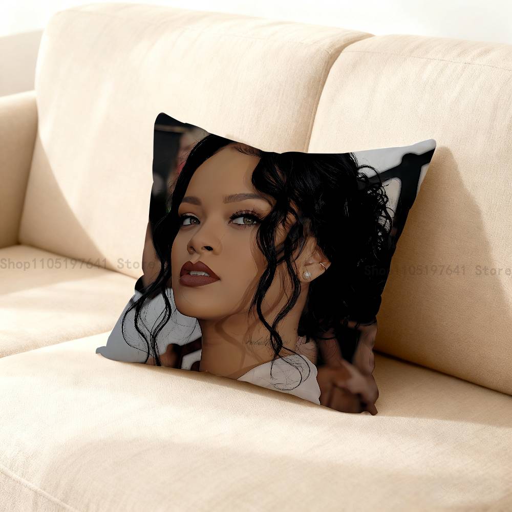 Singer RRihannaES Pillow Case For Sofa Decor Car Office Room Printing Cushion Cover Decorations and Protector