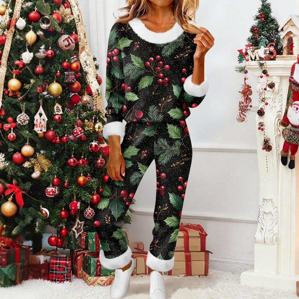 Damenmode Lässig Homewear Mode Lässig Bedruckter Cardigan Hemd Hosen Set