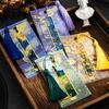 Elegant Reading Bookmark Metal Bookmarks with Tassel, Hollow Out Oil Painting Theme Book Decorative Page Mark, Accessory for Lovers, Women, Teachers,