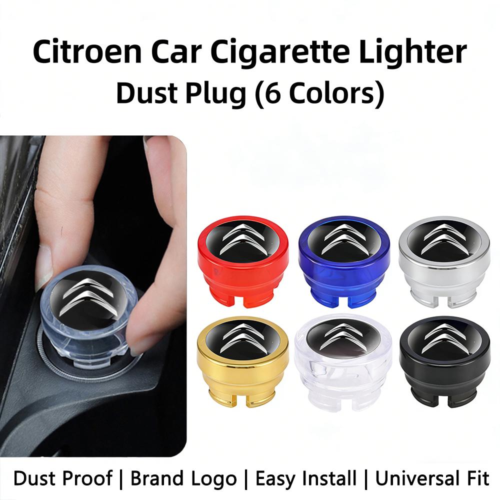 AIJ4   Citroen Car Cigarette Lighter Dust Plug Socket Cover Cap For Citroen C2 C3 C4 C5 Cactus Auto Interior Accessories (6 Colors)