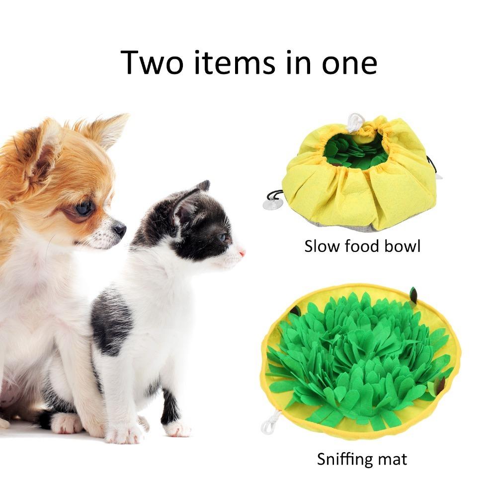 Dual Use Snuffle Mat Portable Food Hiding Toy Interactive Play Snuffle Bowl Home Entertainment