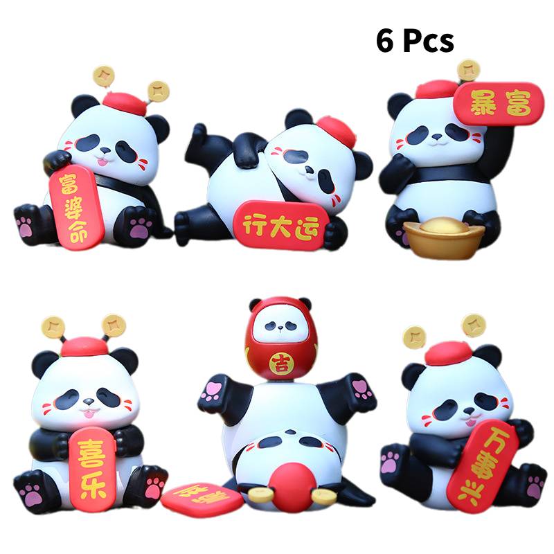 

Фигурка Панда ПВХ Модель Кукла Коллекционная Домашний Декор Торт Топпер Подарки Благословение