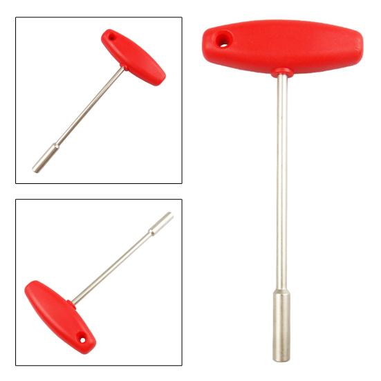 Plastic T-shaped Socket Bike Built-in Tool Steel Concealed Spoke Cap Wrench