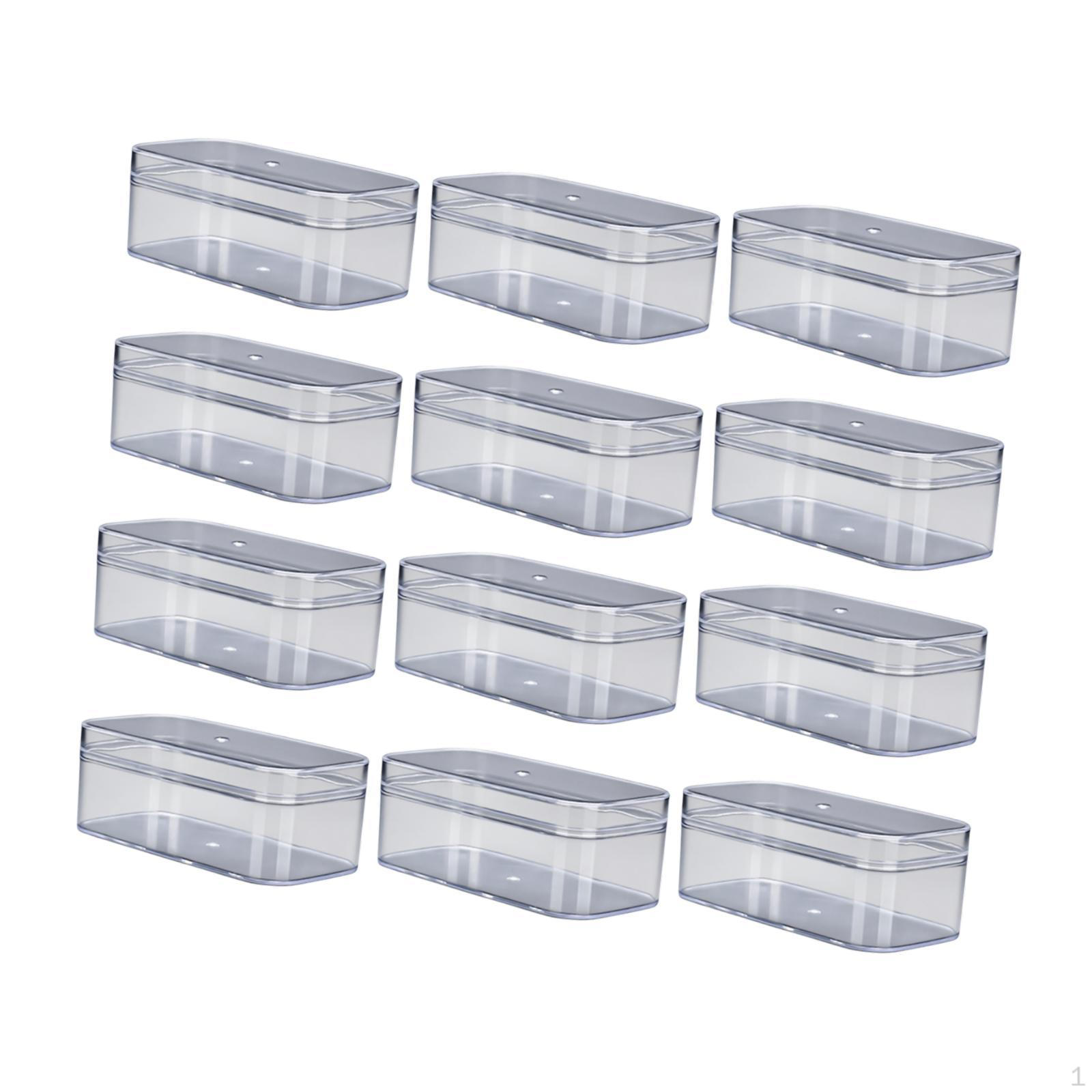 

12 шт. Прозрачная коробка для упаковки конфет, Переноска для печенья, Стильные прочные контейнеры с крышками 11.8cmx6cmx5cm