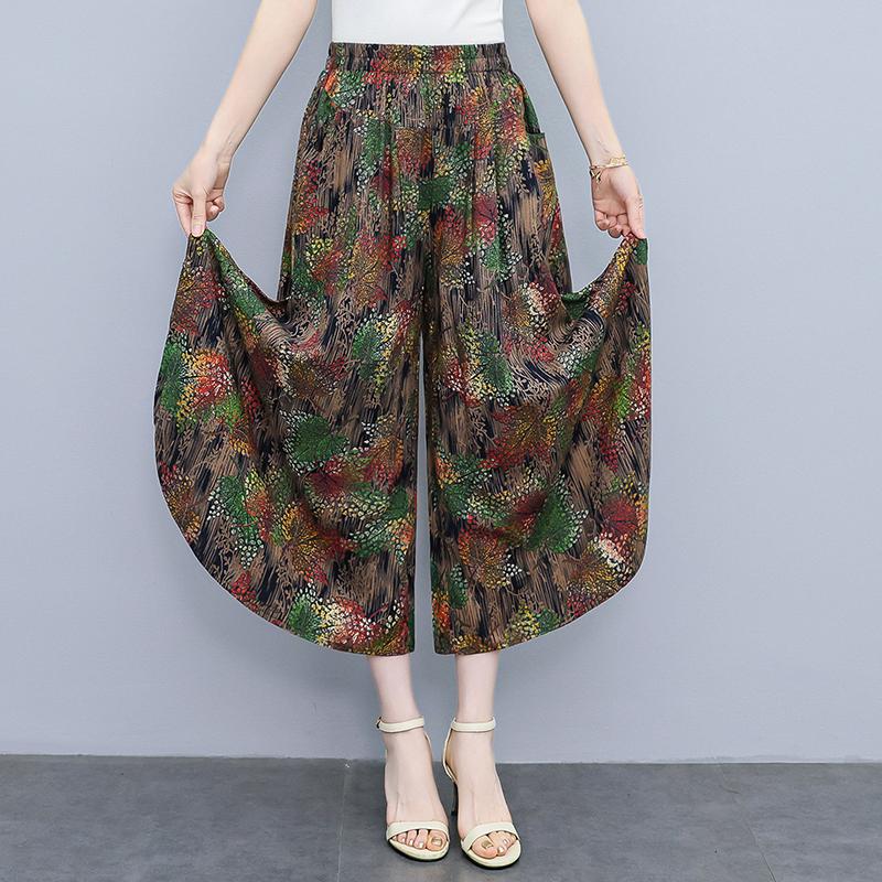 Pantaloni oversize estivi Pantaloni eleganti casual a gamba larga Abiti estivi da donna in vita elastica