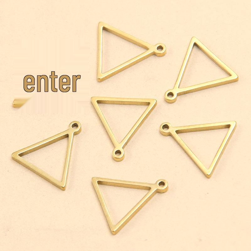 Stainless Steel Geometric Charm Molds: 10 Models & 2 Colors - Pentagram, Rhombus, Circle, Water Drop, Moon Pendants