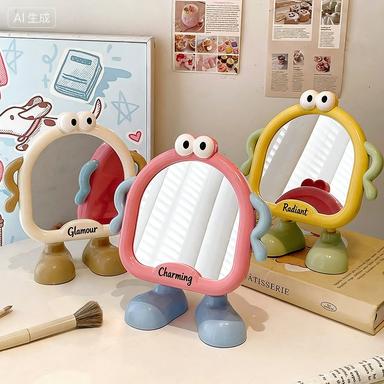 Mirror Makeup Mirror Desktop Table Makeup Desk Small Home Bedroom Cute Student Dormitory Portable HD Makeup Mirror