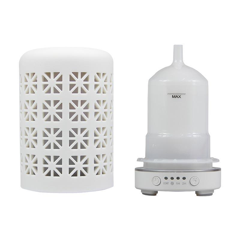 Ceramiczny Ultradźwiękowy Nawilżacz Powietrza Funkcja Czasowa Dyfuzor Aromatu Biurkowy Dyfuzor Olejków Eterycznych Dyfuzor Zapachu do Pomieszczeń ze Światłami