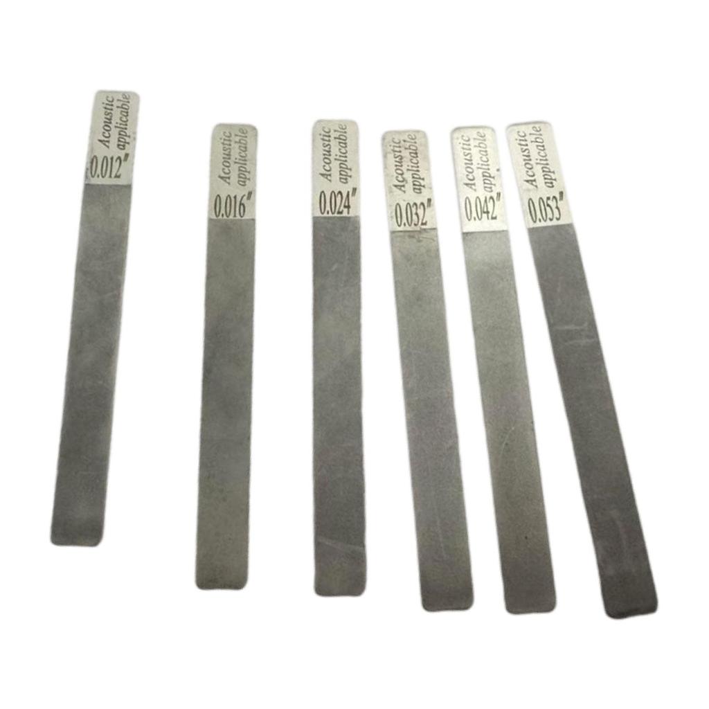 6x Guitar Gauged Nut Slotting File Set,Practical,Sturdy,Luthier,Repairing Tool Kit,Stainless Steel,for Guitar Maintainence ,