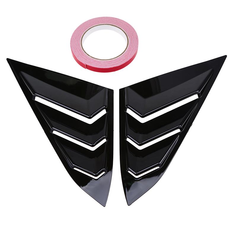 Gloss Black Vent 1/4 Quarter Side Window Louver Cover For 2016-2018 Honda Civic Gloss Black Vent 1/4 Quarter Side Window Louver Cover For 2016-2018 Honda Civic