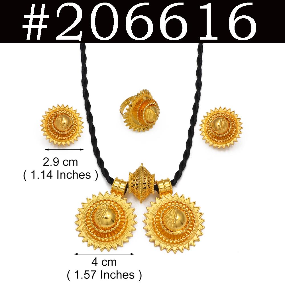 NEW Ethiopian National Jewelry Sets Habesha Necklaces Earrings Rings Eritrean African Bridal Dubai Israel Middle East #206616