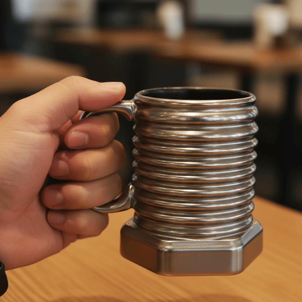 Funny Screw Ceramic Mug Retro Electroplated Mug Drinkware Drinking Cup  Boyfriends