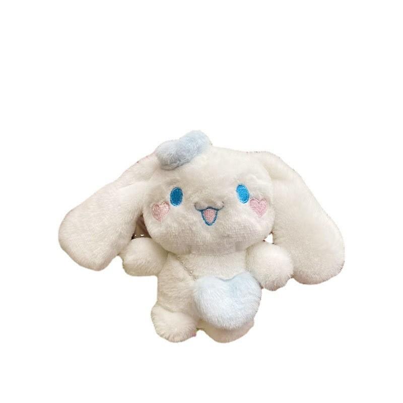 Cute Plush Kuromi Cinnamoroll Dog Keychain Doll With Soft Short Plush Material