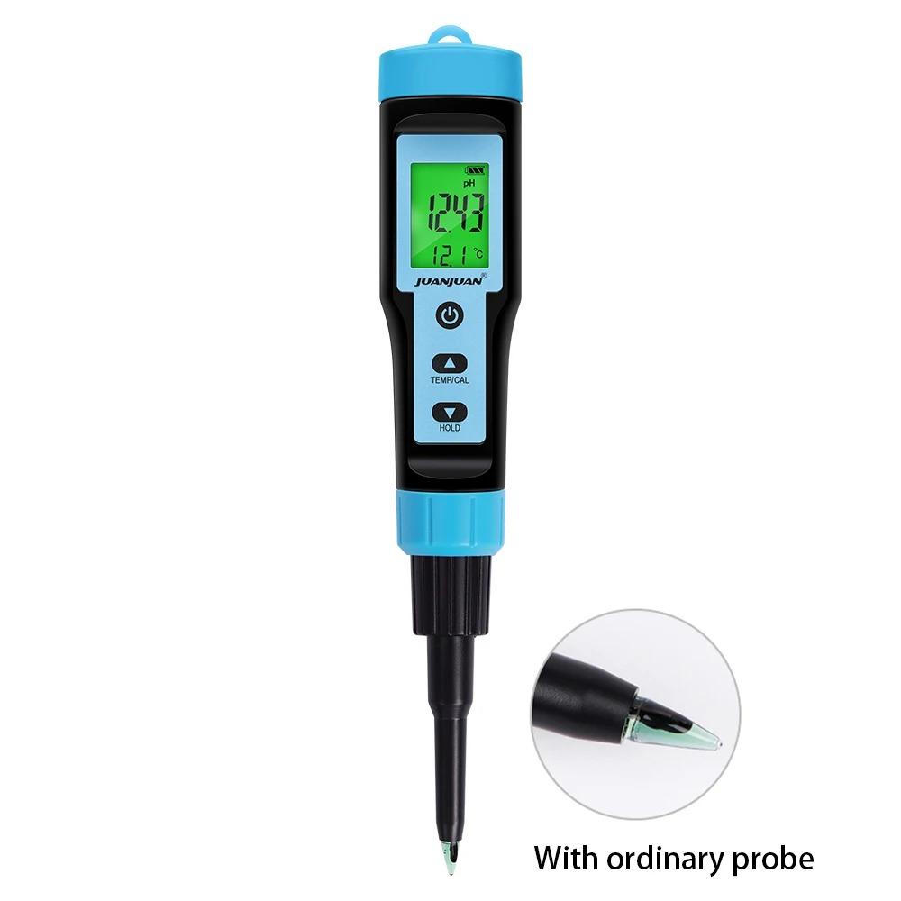 

Пищевой pH-метр 0,00~14,00 pH Тестер температуры для консервирования мяса, сыра, теста, фруктов, мяса, воды, почвы. Тест pH с высокоточным зондом