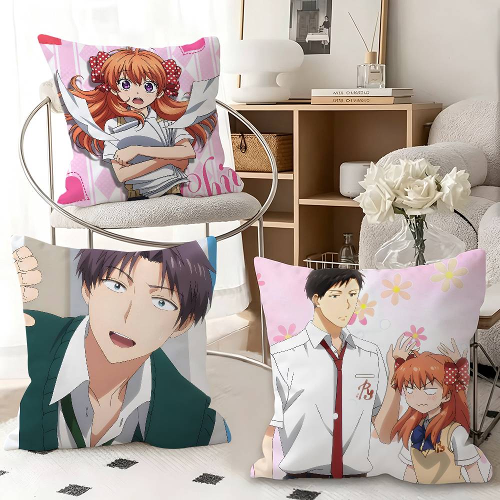 1pc Anime M-onthly Girls Nozaki-kun Pillow Case Fashion Square Pillowcase Bedroom Sofa Room Ins Decoration Leisure