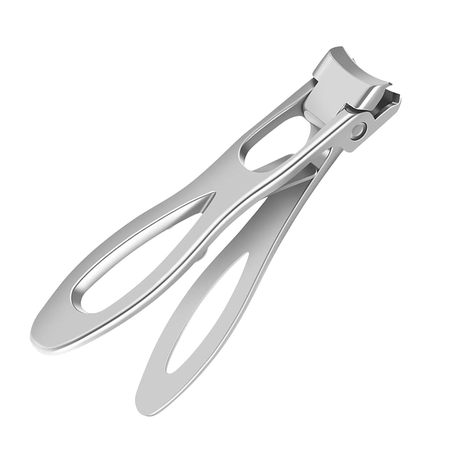 

Ножницы для ногтей из нержавеющей стали с большим отверстием, серебристые кусачки для ногтей для толстых ногтей