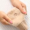 Women's Long Solid Half Finger Gloves for Winter Writing Driving Office Knitting Touch Screen Hand Warmers