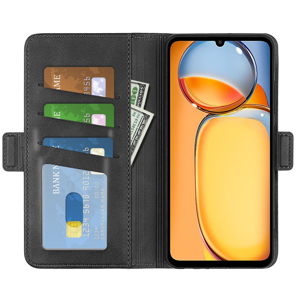 For Xiaomi Redmi 13C 4G/Poco C65 4G Case Magnetic Calf Texture Wallet Stand Phone Cover