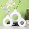 1Pcs Imitation Ceramic Plastic Vase Nordic Style Flower Pot Home Decorations Ornaments  Living Room