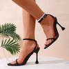 New Women's High Heels Fashion Luxury Metal Heels Women Open Toe Sexy Party Women Dress Women Sandals Zapatillas De Mujer