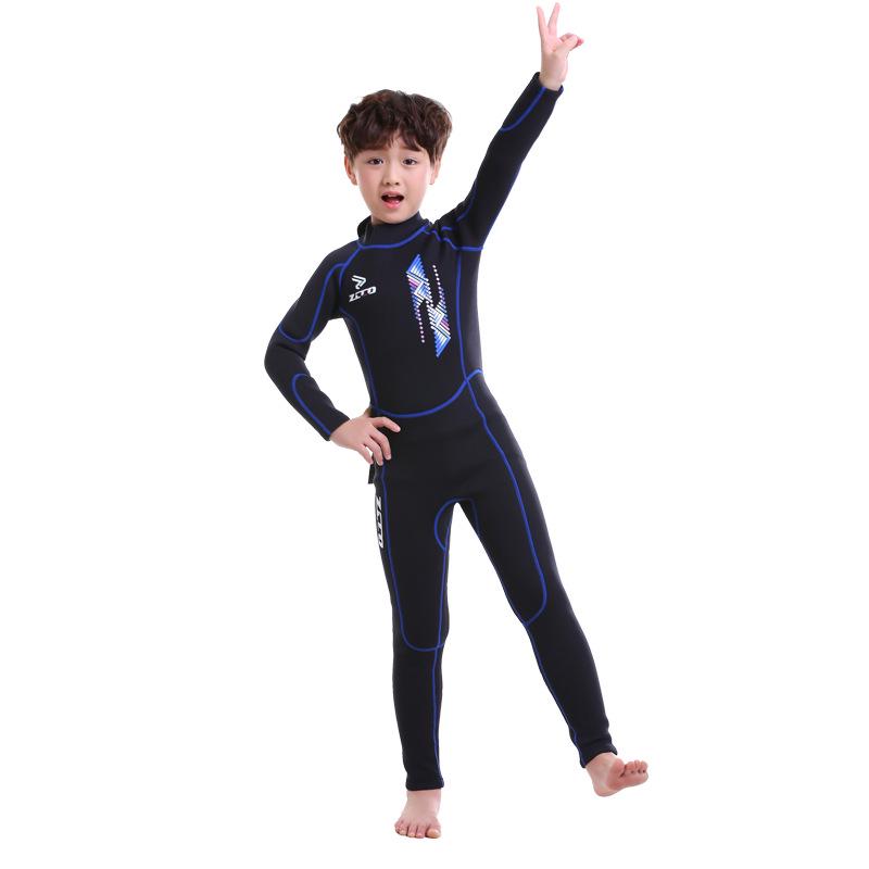 ZCCO 2.5mm Children s Long Sleeve Wetsuit - One-Piece Warm Swimsuit for Toddlers & Kids Medium