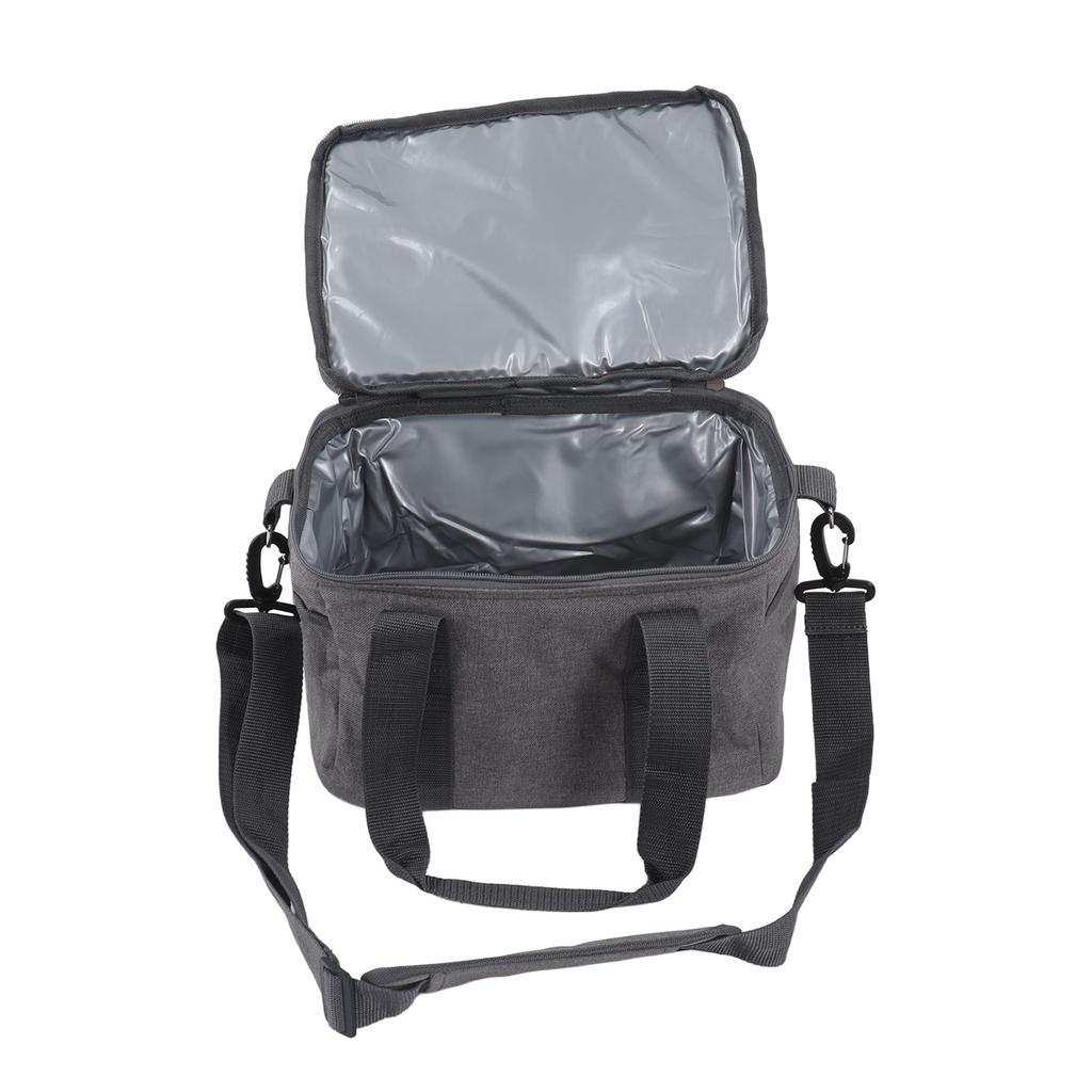 Cooler Bags Insulated Grey Oxford Cloth Retractable Straps Large Capacity Waterproof Cooling Double Ended Zipper Bag