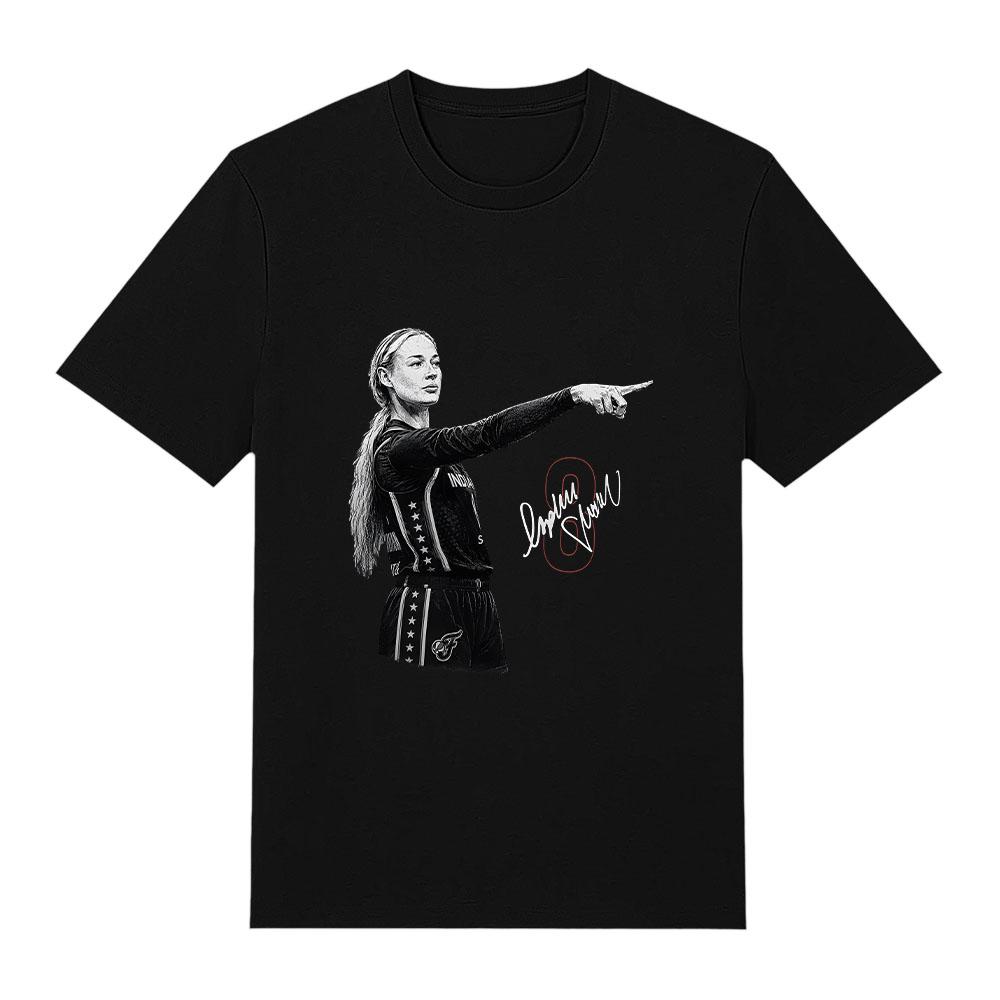 Trendy discount Sophie Cunningham Pointing T-shirts Dames Heren Casual O-hals Korte Mouw Tops Comfortabel Katoenen Top Casual Kleding S zwart